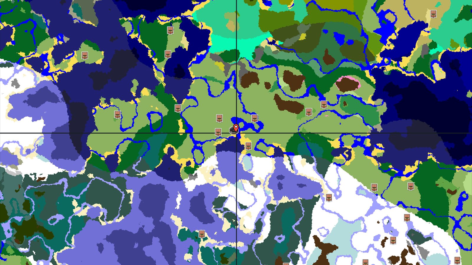 Ice Spikes and a Village Near a Cold Ocean Spawn — Minecraft seed preview