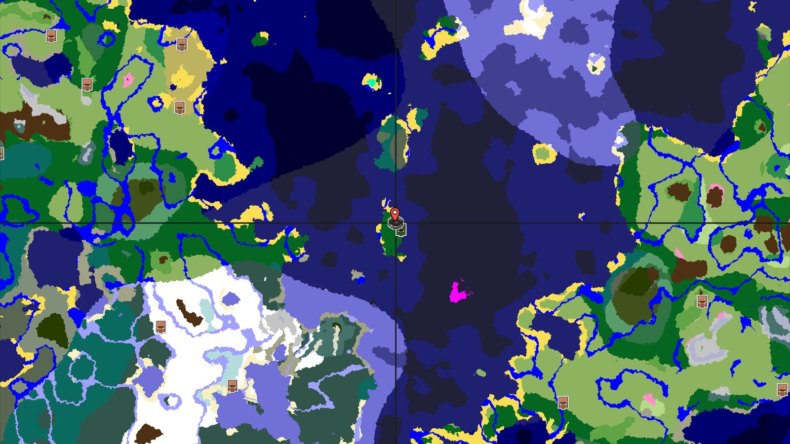 An Island Taiga Spawn with Quick Village Access — Minecraft seed preview