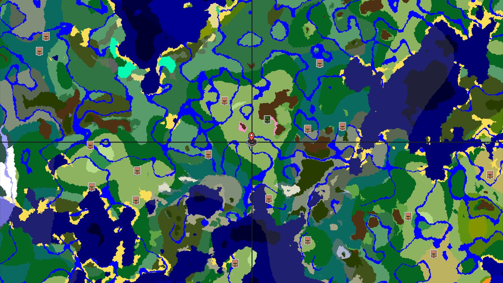 Spawn in Plains with Nearby Cherry Grove and Rivers — Minecraft seed preview