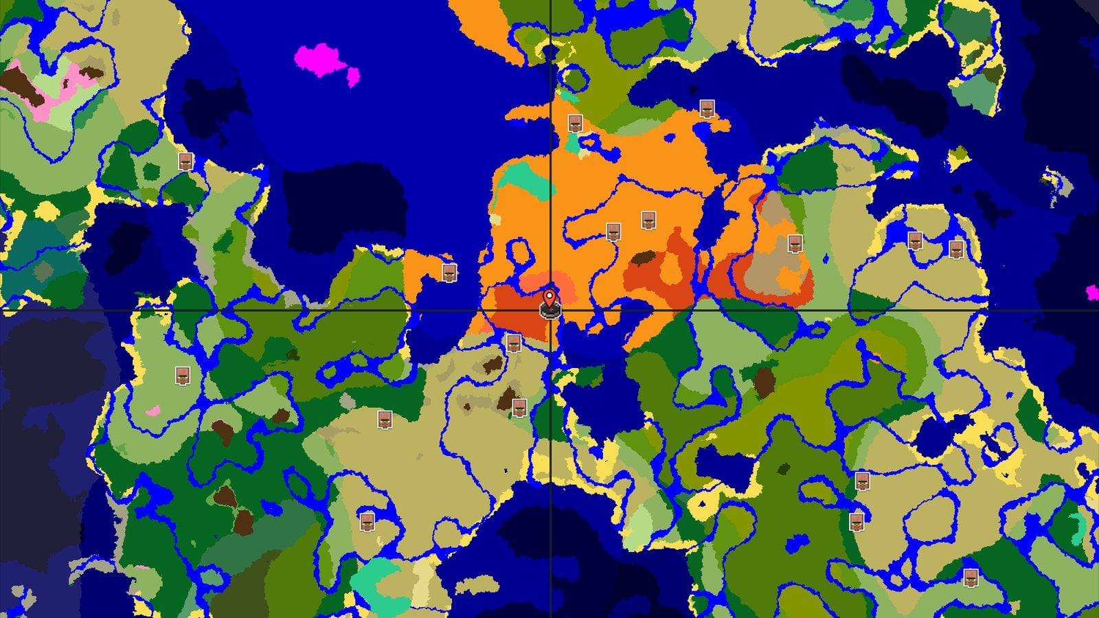 Badlands Spawn With Nearby Eroded Badlands — Minecraft seed preview