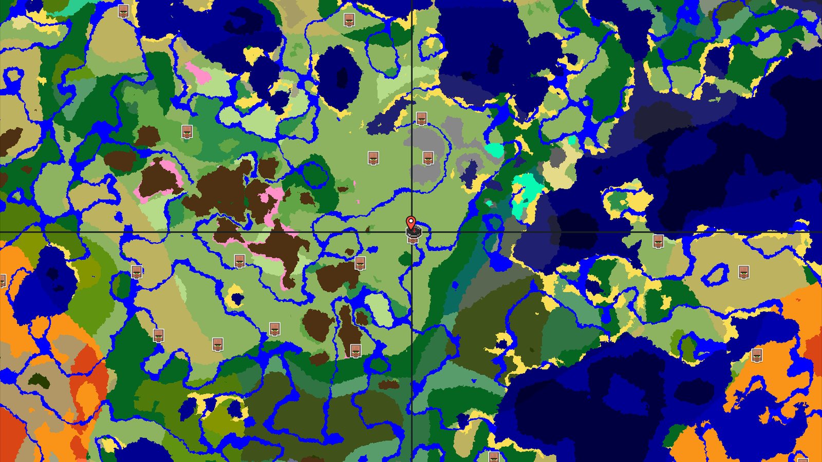 Spawn in Plains, Village Nearby, Cherry Grove Further — Minecraft seed preview