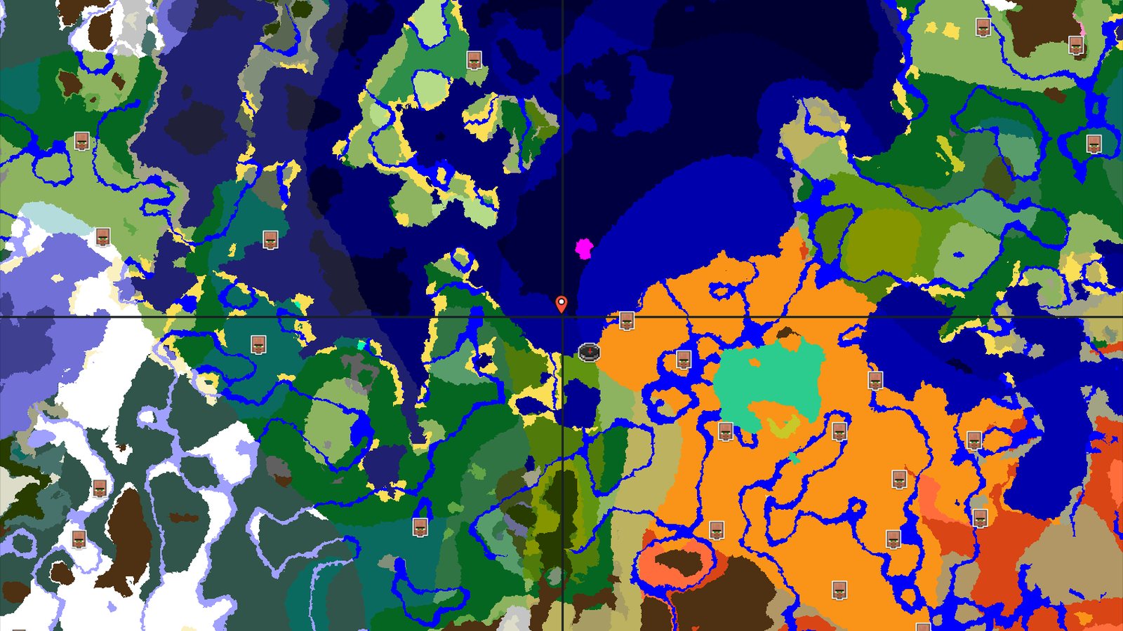 Desert Spawn with Nearby Jungle and Mushroom Fields — Minecraft seed preview