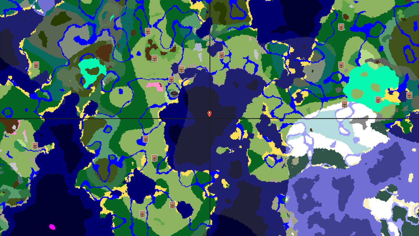 A Distant Cherry Grove and Ocean Monument — Minecraft seed preview