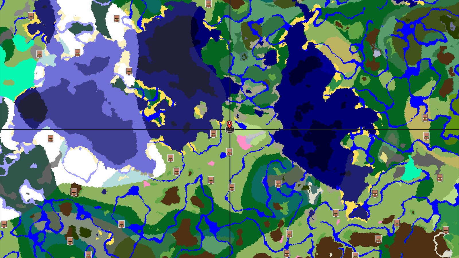 Cherry Grove and Snowy Peaks Near Spawn — Minecraft seed preview
