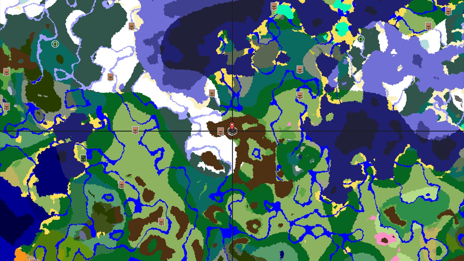 A Village and Snowy Mountains Near Spawn — Minecraft seed preview