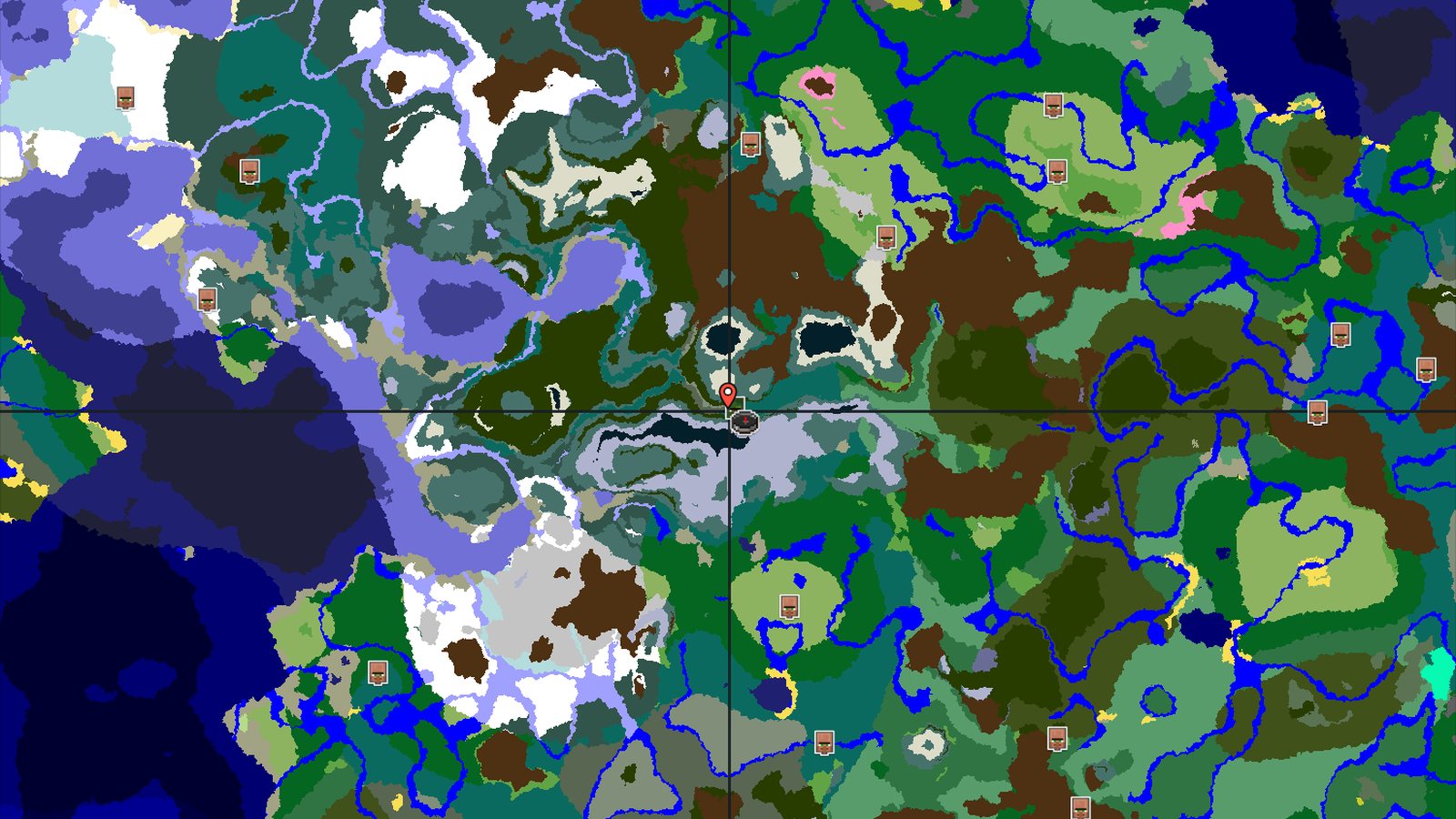 Frozen Peaks and Village Start with a Nearby Ancient City — Minecraft seed preview