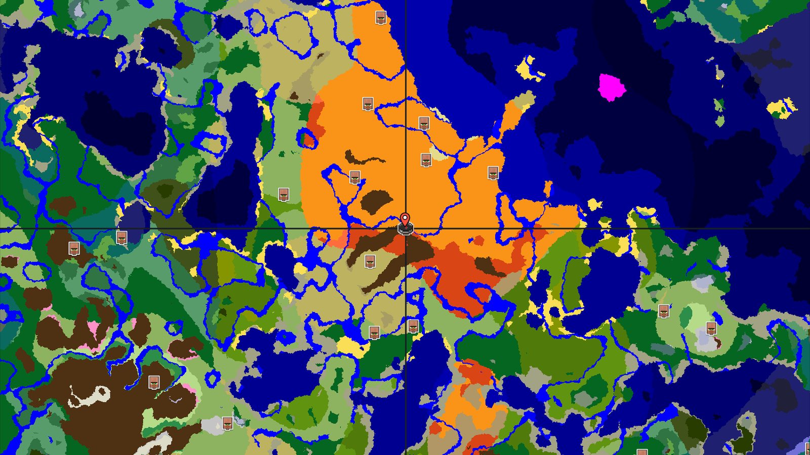 Spawn in Badlands Near Desert and Mountains — Minecraft seed preview