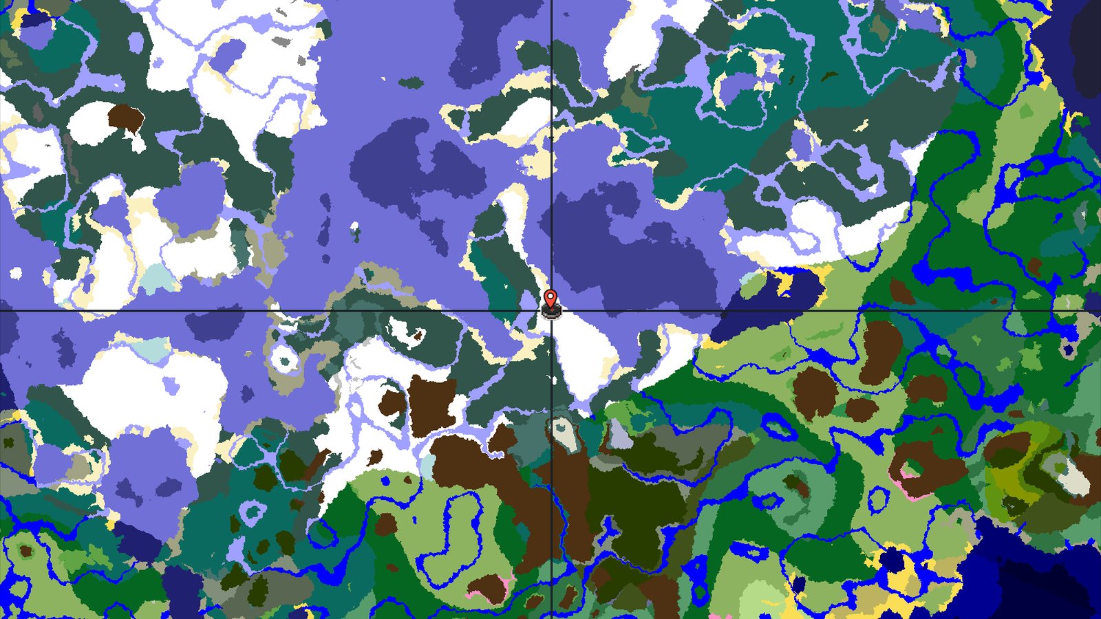 Spawn in a Dark Forest next to Windswept Savanna — Minecraft seed preview