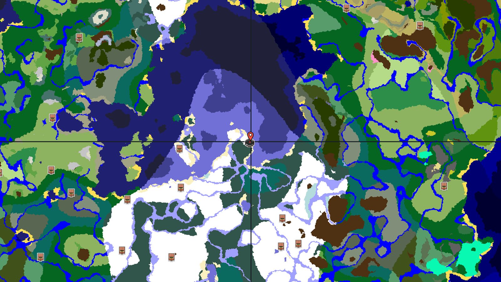 Snowy Plains Island for Early Game Exploration — Minecraft seed preview