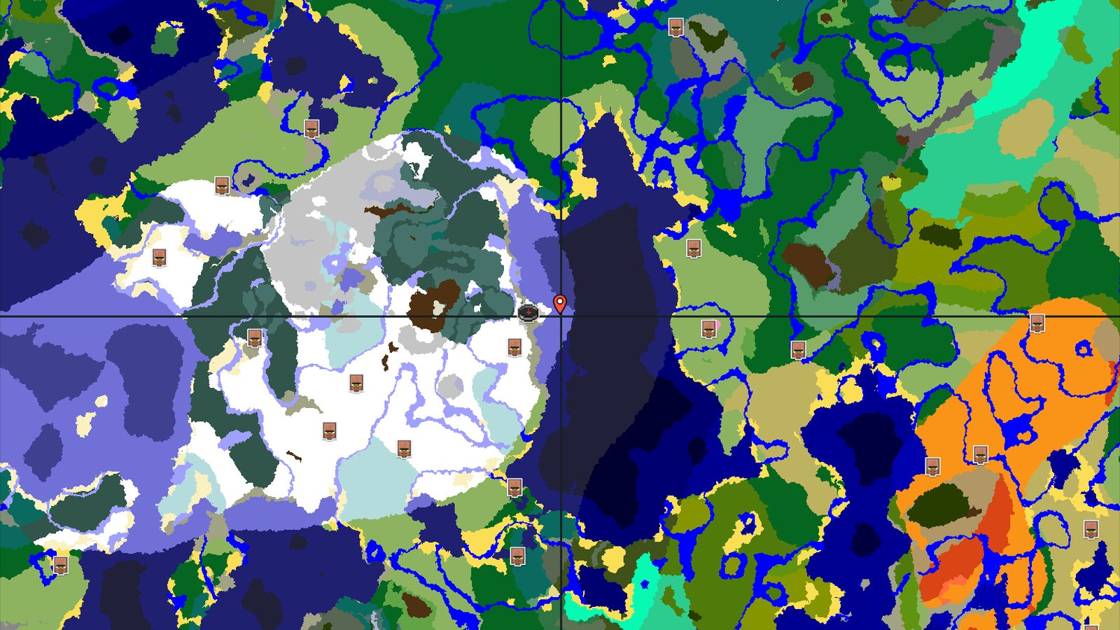 A Frozen Start With Nearby Peaks and a Coastal Village — Minecraft seed preview