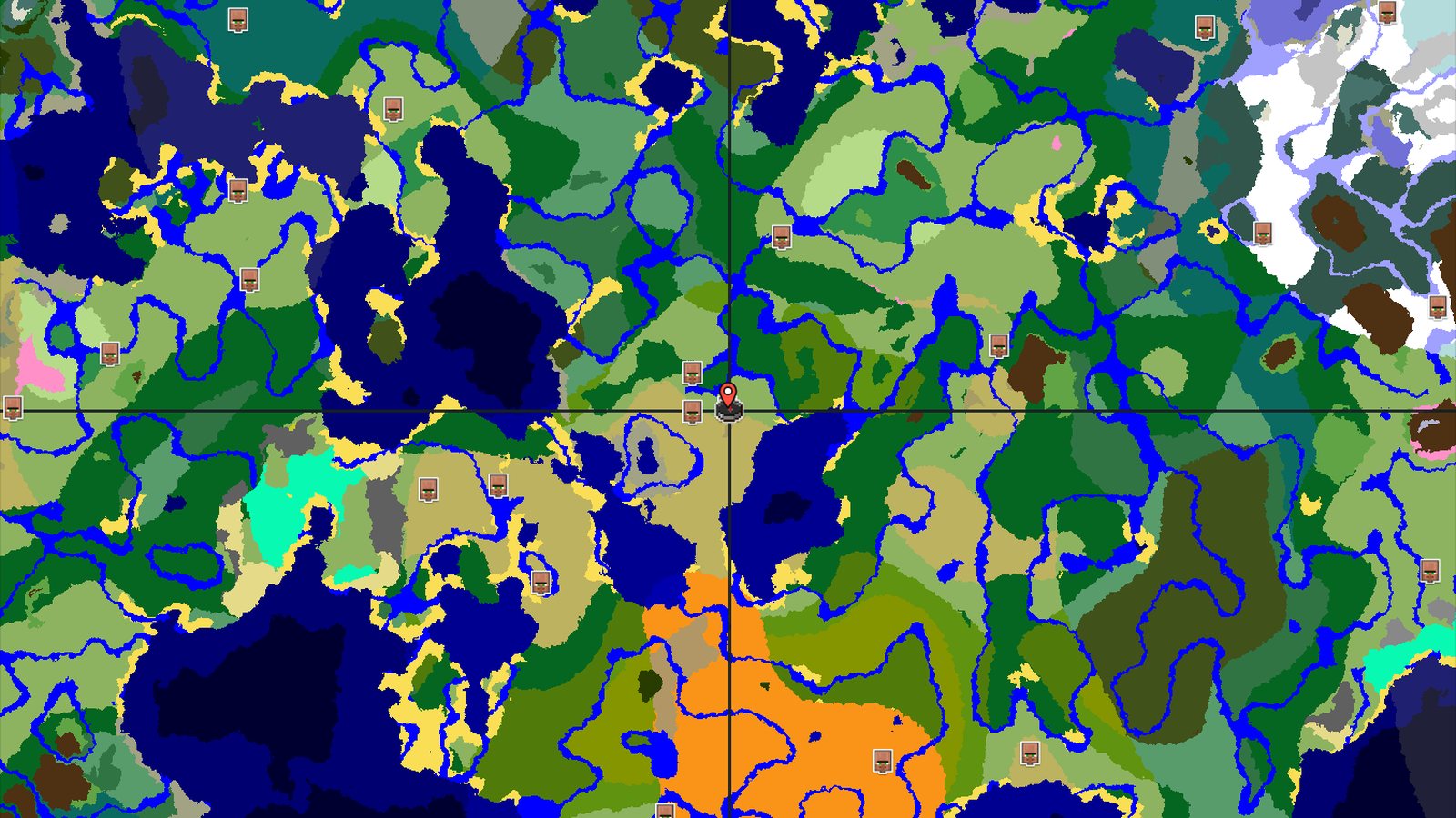 A Village Spawn with Nearby Jungle and Sparse Trees — Minecraft seed preview