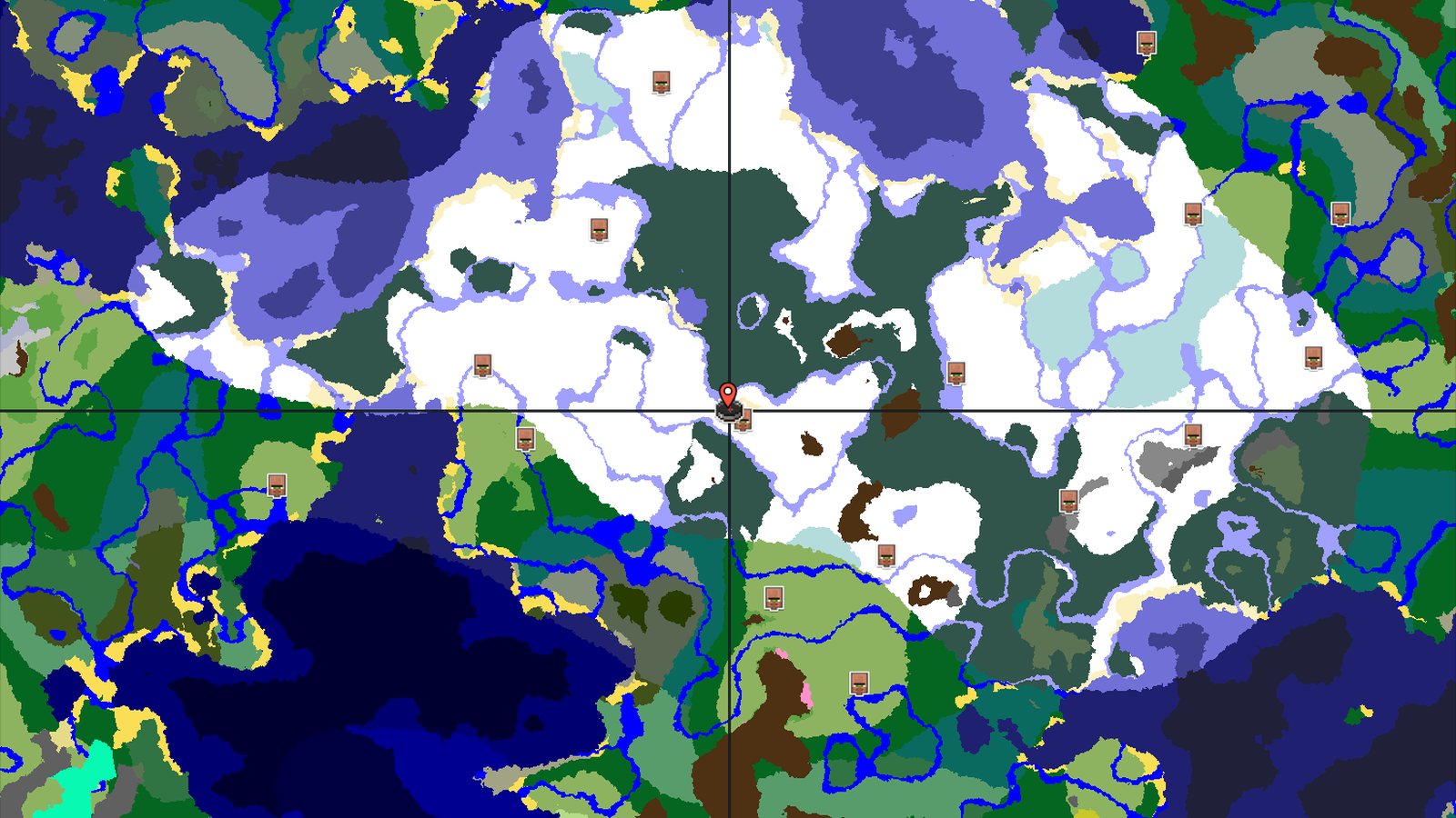 A Snowy Start with Close Structures — Minecraft seed preview