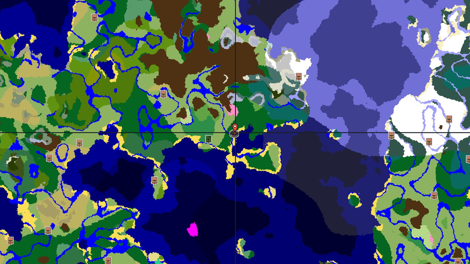 Flower Forest Village with Snowy Peaks — Minecraft seed preview