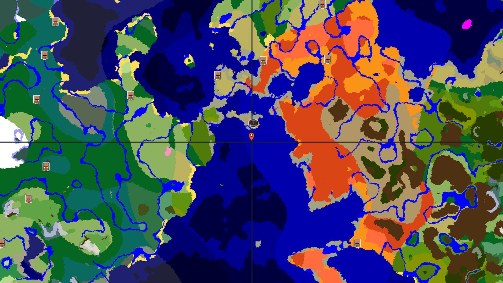 Eroded Badlands Island with Buried Treasure — Minecraft seed preview