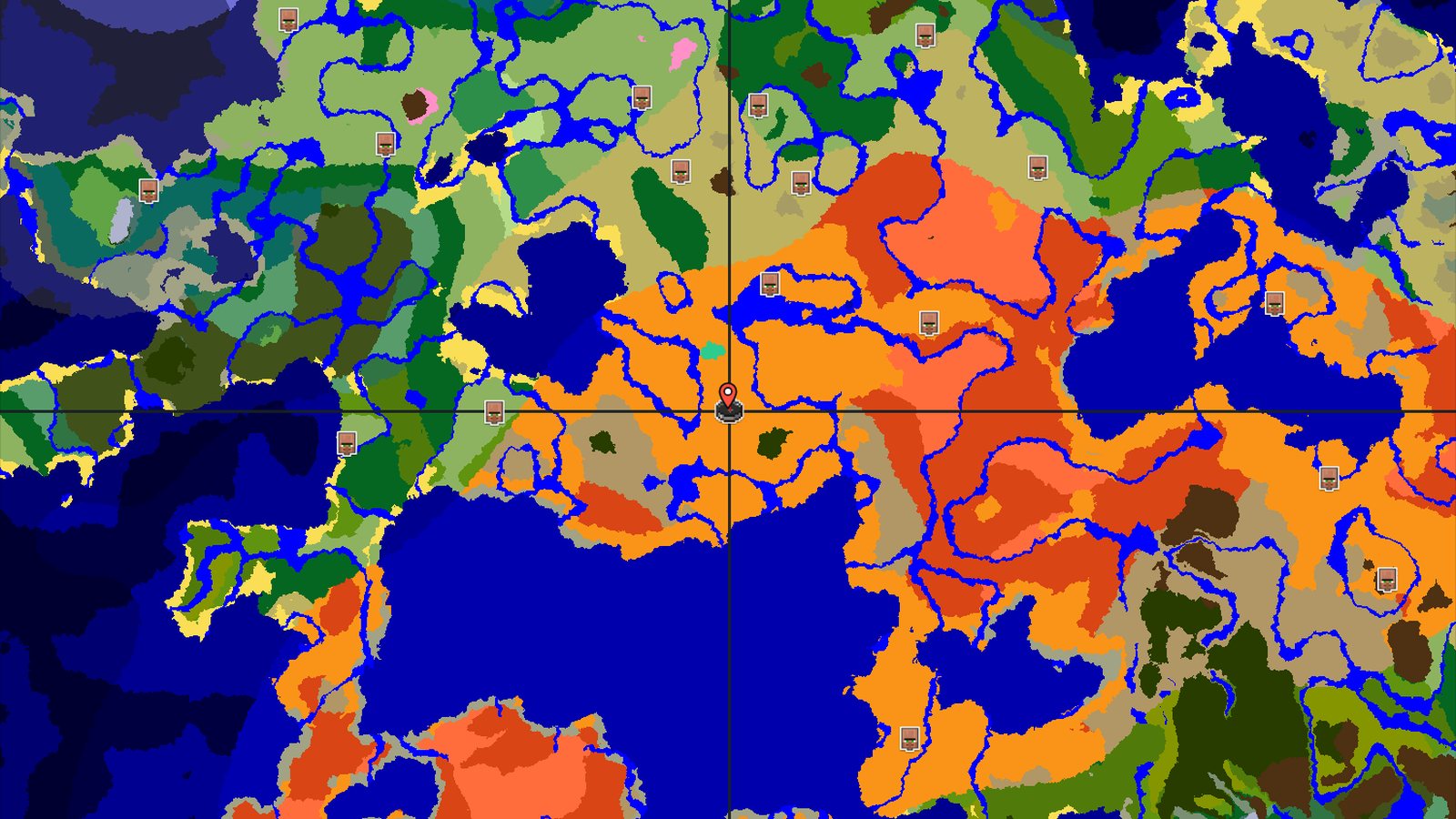 Desert Spawn with Close Pyramid and Mangrove Swamp — Minecraft seed preview