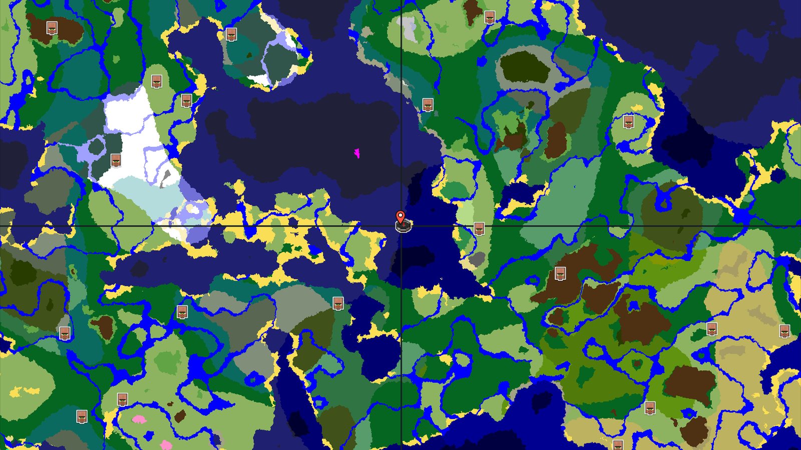 Ocean Sprawl with Close Buried Treasure and Trial Chambers — Minecraft seed preview
