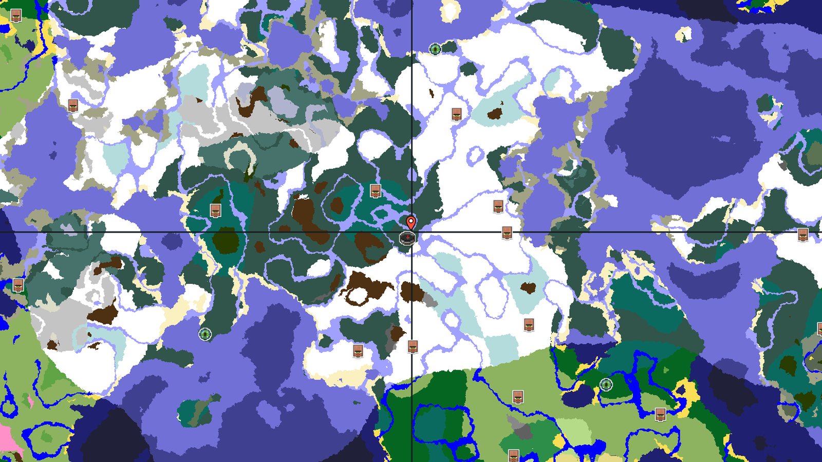 Frozen Tundra with Nearby Ice Spikes — Minecraft seed preview