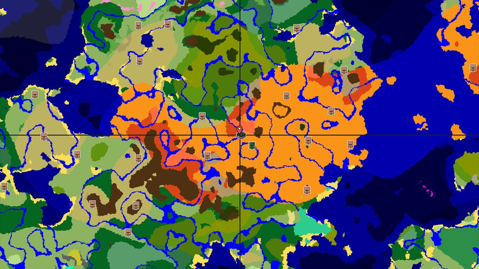Desert Spawn with Nearby Badlands and Abandoned Village — Minecraft seed preview