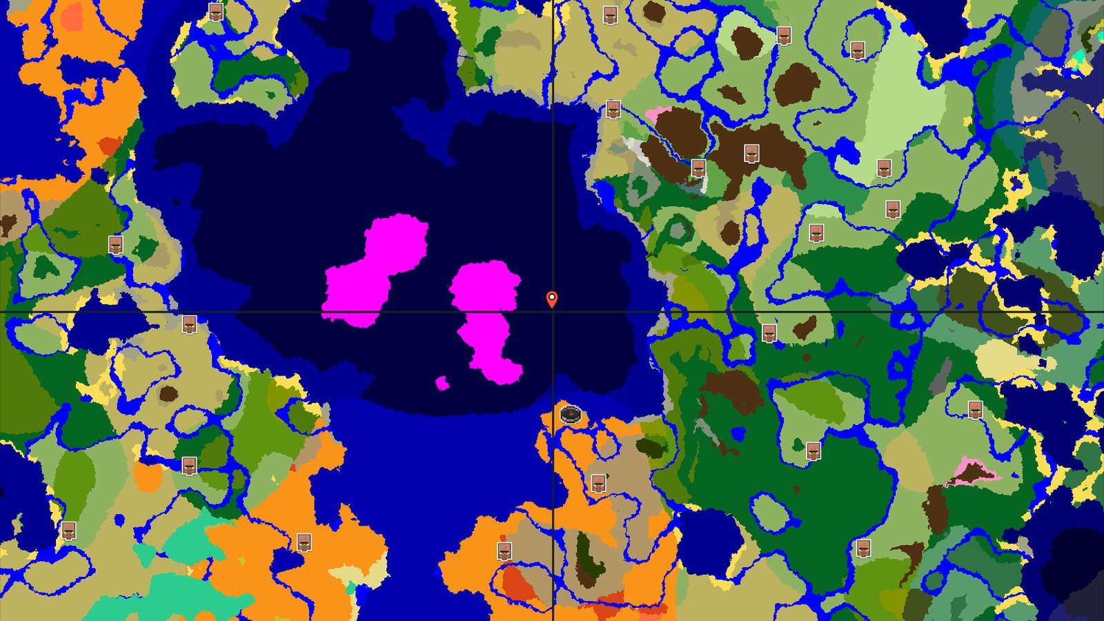 Desert Spawn with Nearby Mushroom Fields — Minecraft seed preview