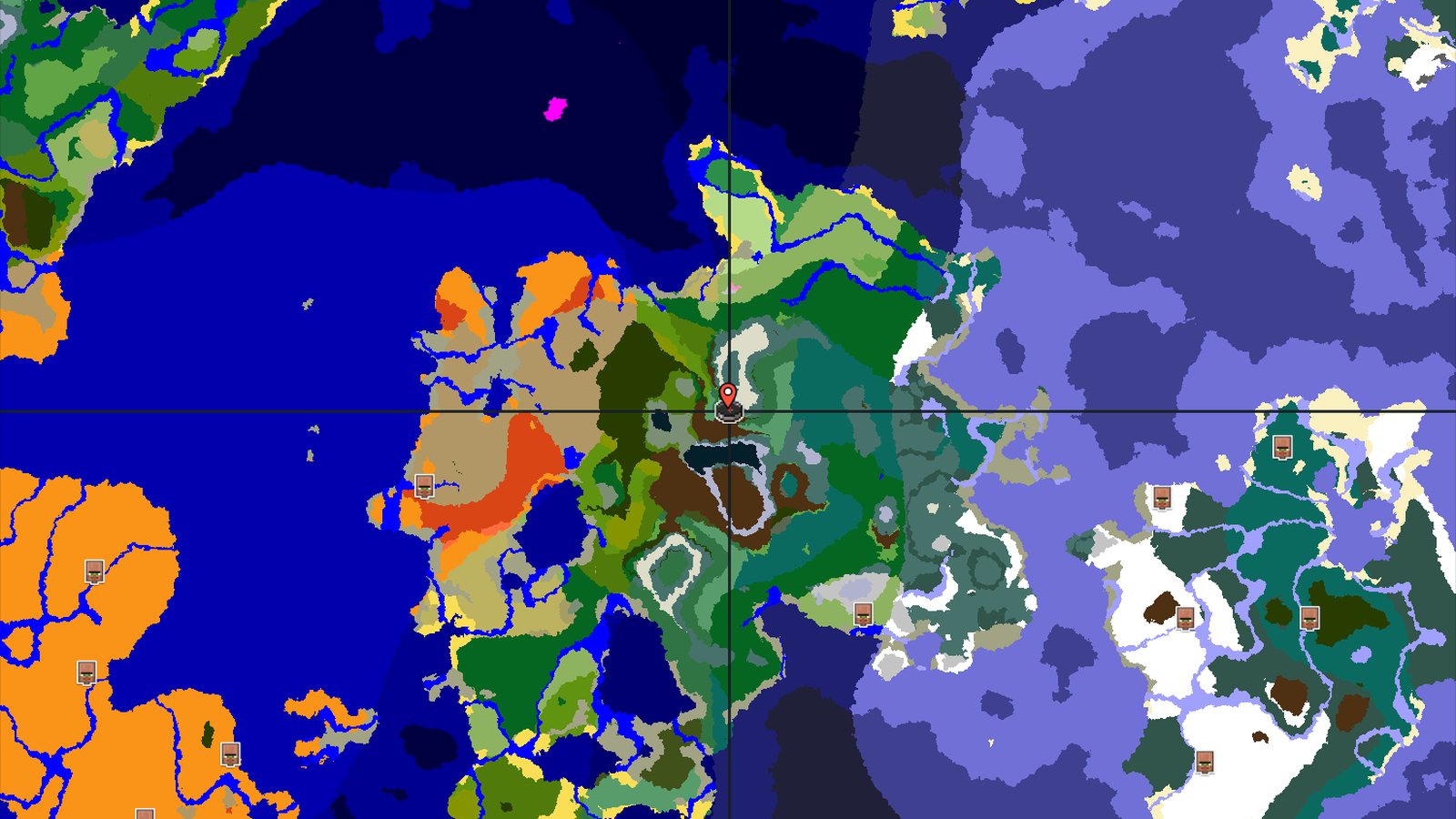 Spawn in a Meadow, Mountains and Jungle Nearby — Minecraft seed preview