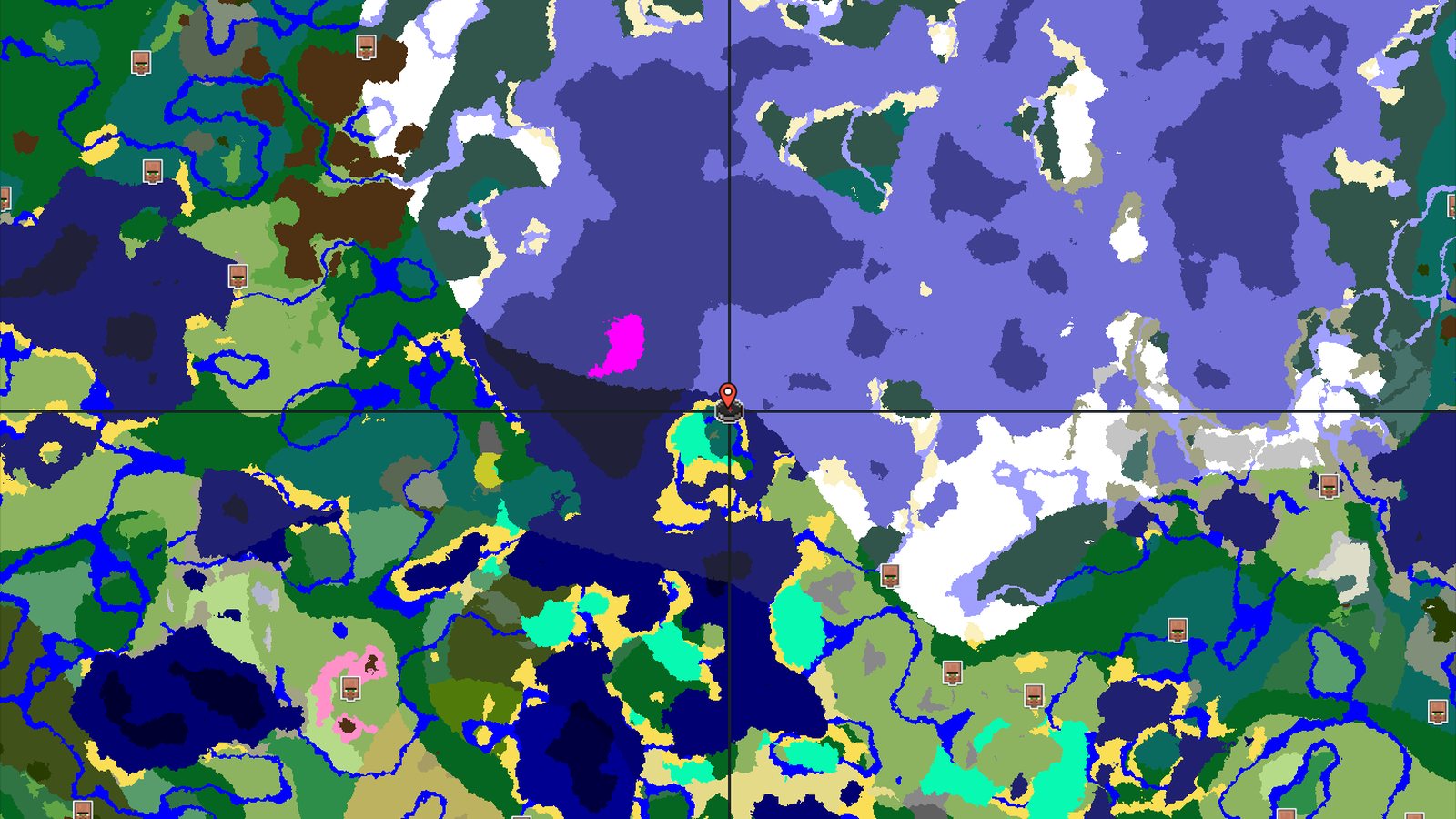 Spawn in Taiga with a Nearby Mushroom Fields Island — Minecraft seed preview