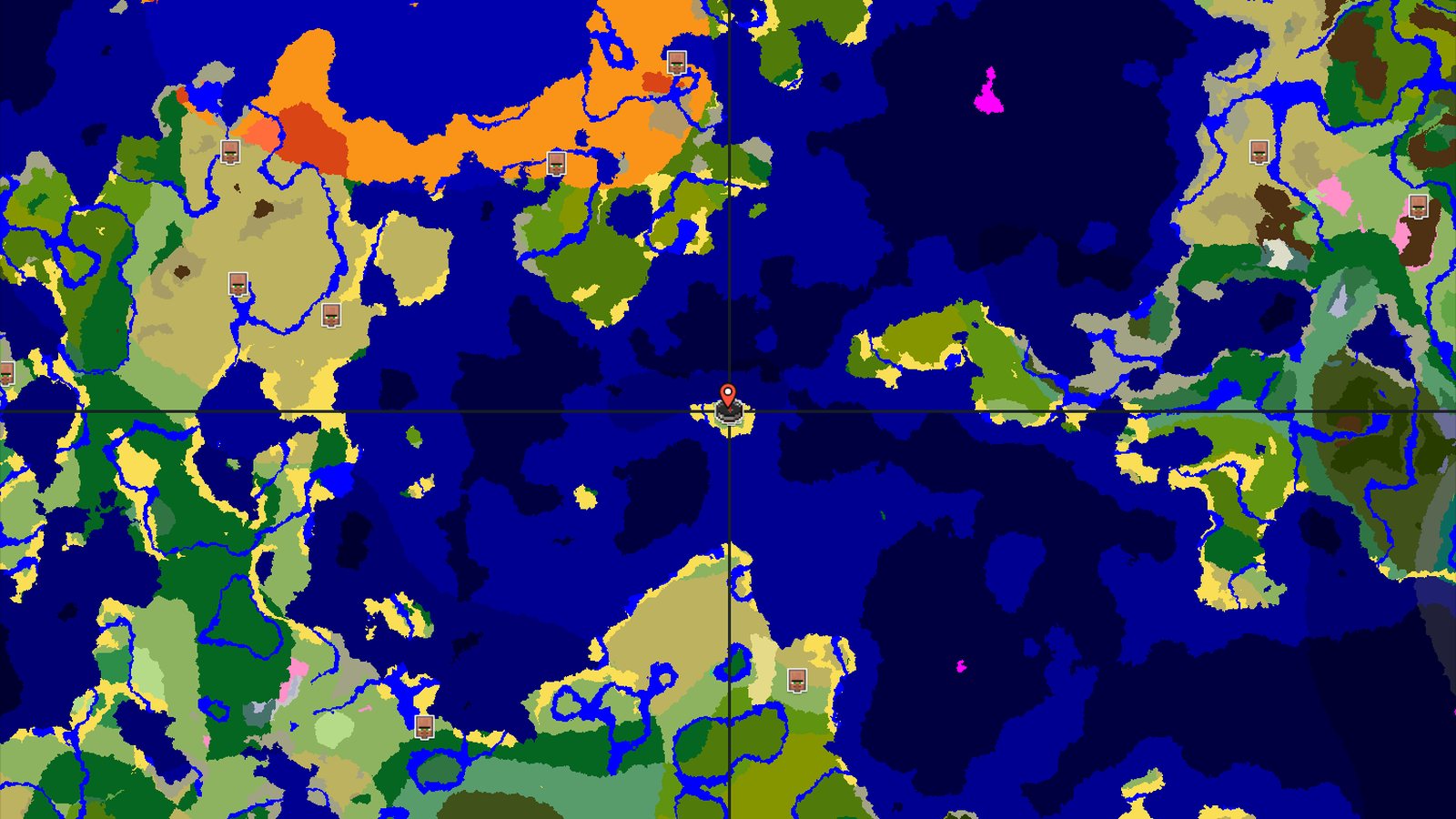 Island Spawn with a Village Just Steps Away — Minecraft seed preview
