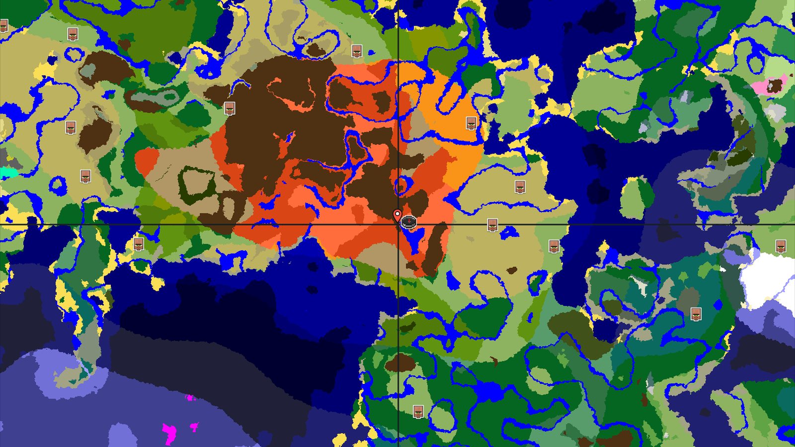 Spawn in Eroded Badlands, near Lush Caves — Minecraft seed preview
