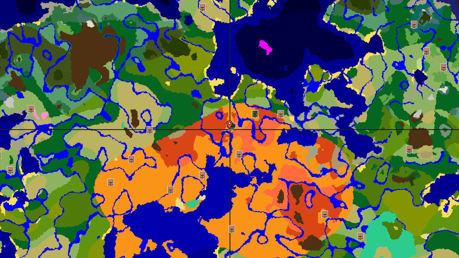 Desert Spawn with Nearby Badlands and Rivers — Minecraft seed preview