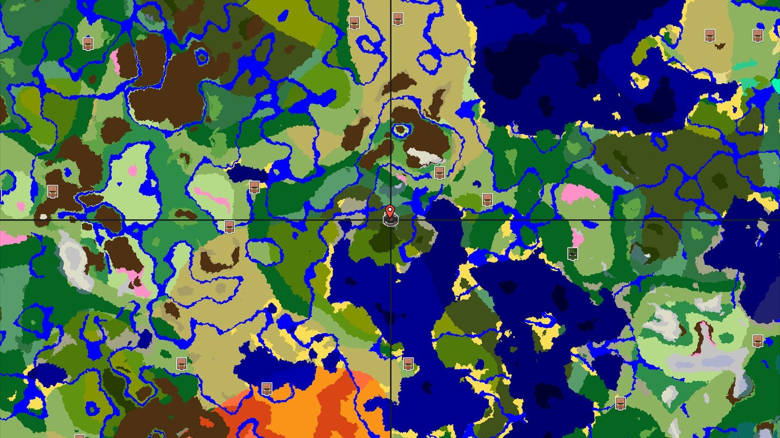 Dark Forest Spawn with a Nearby Village — Minecraft seed preview