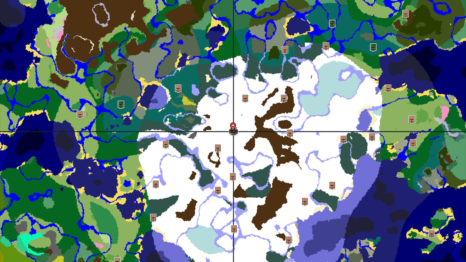 A Snowy Plains Spawn with a Quick Village and Mineshaft — Minecraft seed preview