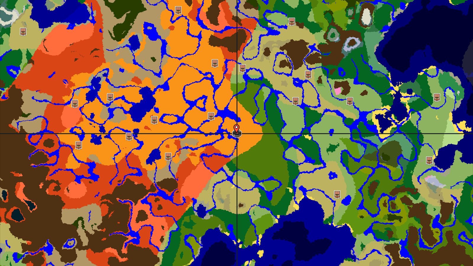 Desert Spawn with Nearby Badlands and Jungle — Minecraft seed preview