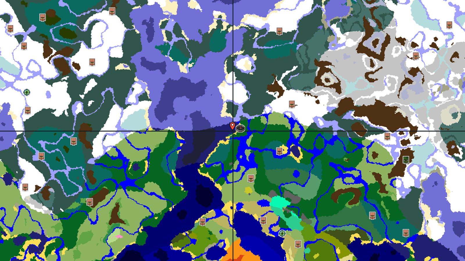 Forest Spawn with Nearby Cold & Frozen Oceans — Minecraft seed preview