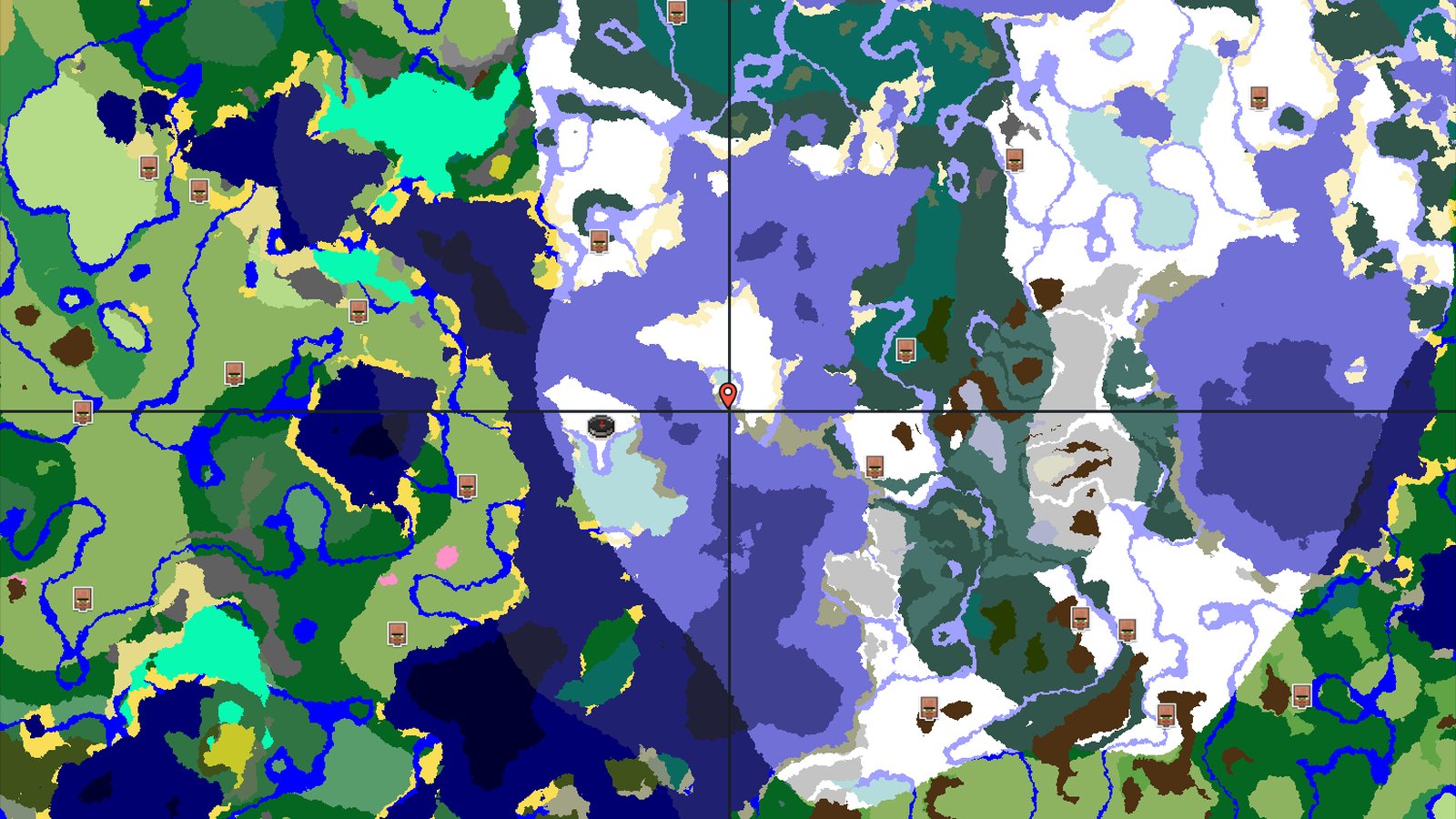 Ice Spikes Near Spawn in a Snowy Archipelago — Minecraft seed preview