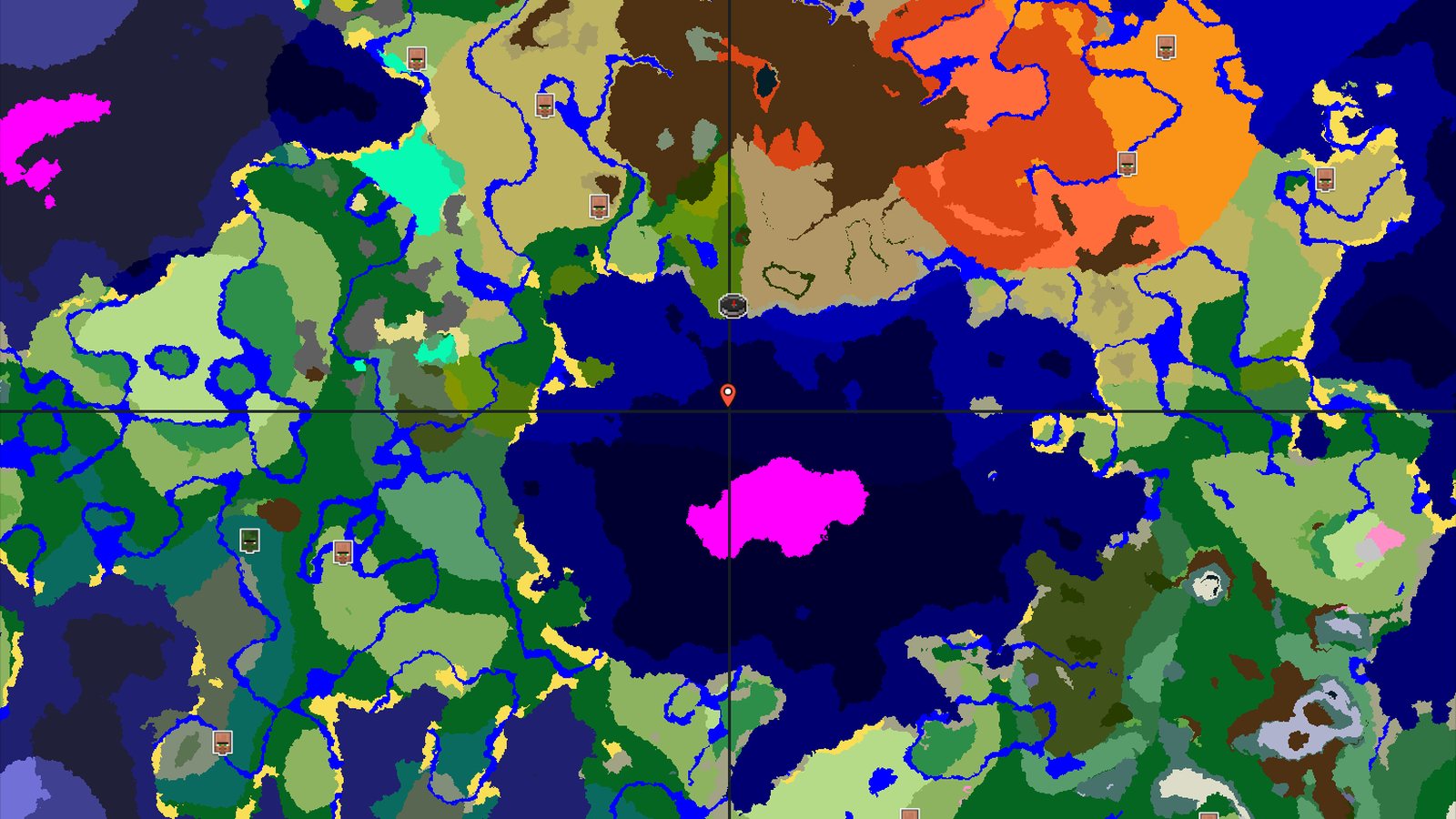 Jungle Spawn with Deep Ocean and Badlands — Minecraft seed preview