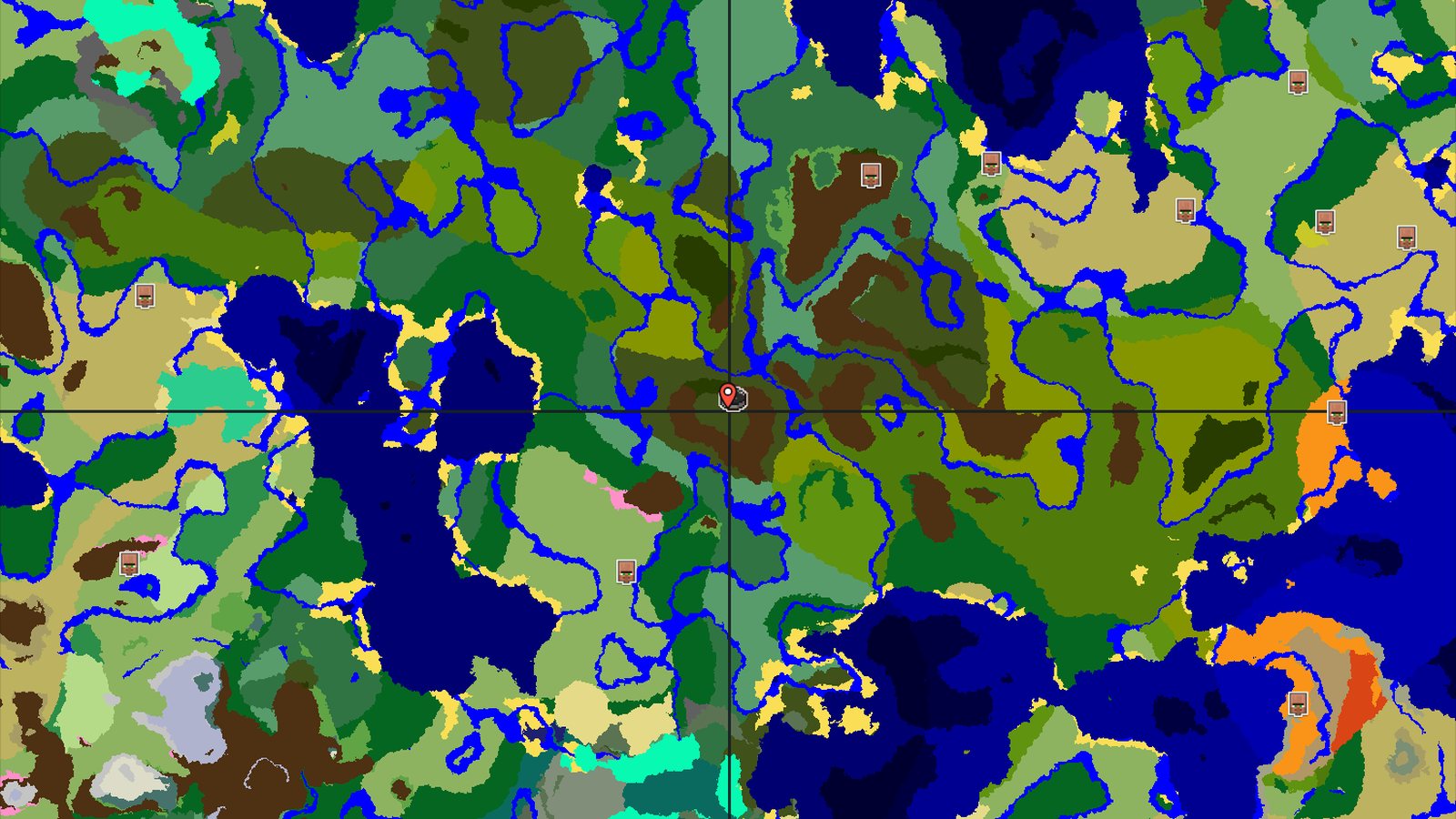 Jungle and Dark Forest near a Pale Garden Spawn — Minecraft seed preview