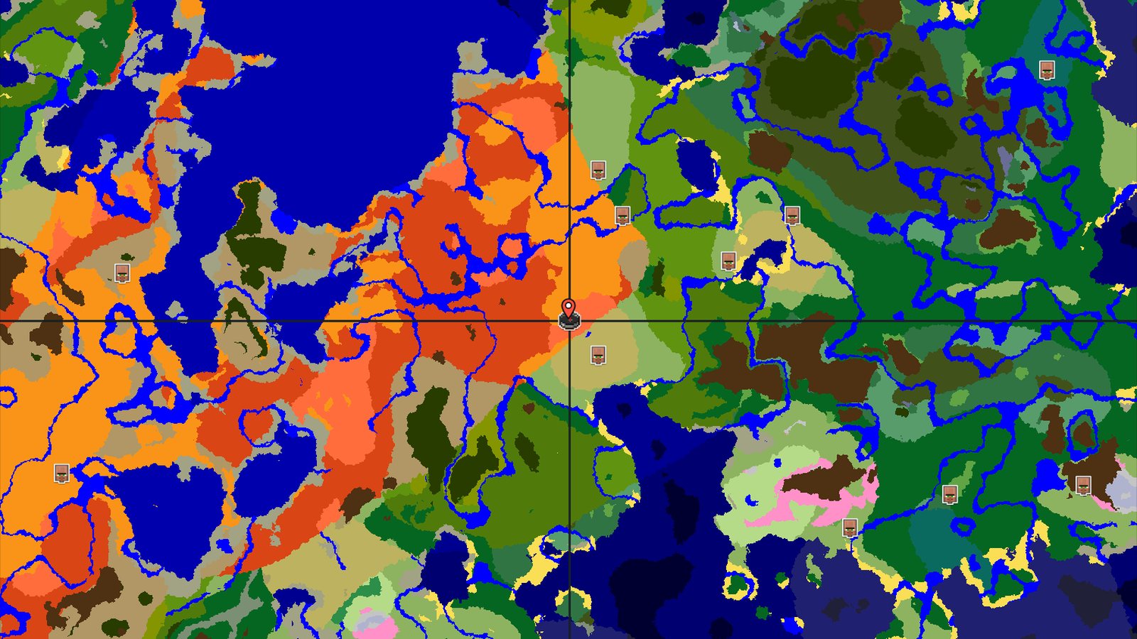 Spawn in a Desert with Eroded Badlands Nearby — Minecraft seed preview