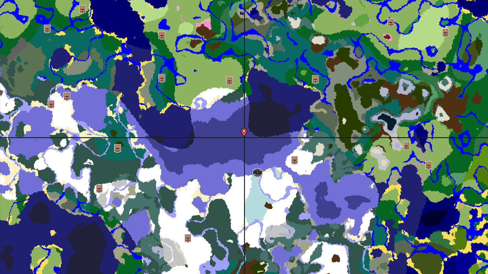 Ice Spikes Spawn with Nearby Ocean Structures — Minecraft seed preview
