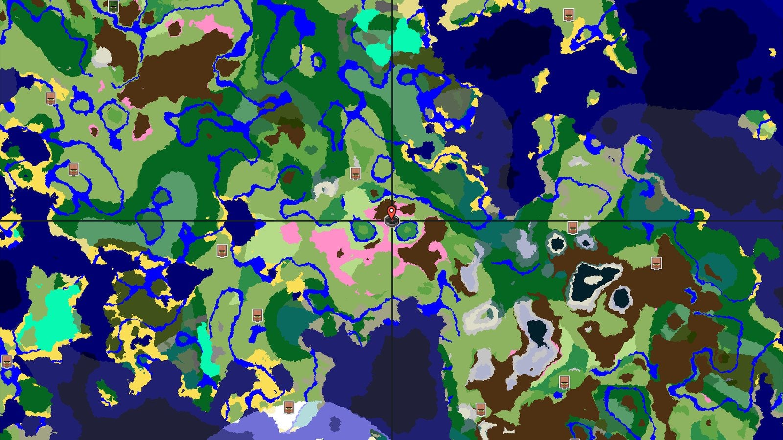 Spawn in a Cherry Grove, Explore Nearby Peaks — Minecraft seed preview