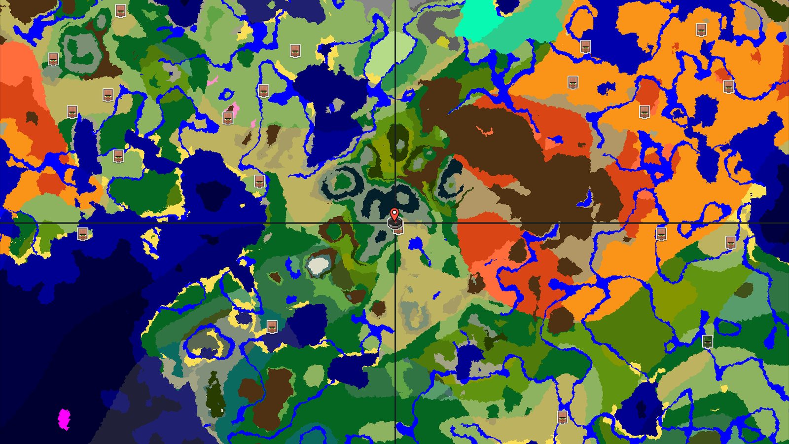 Spawn Near a Village and Stony Peaks — Minecraft seed preview