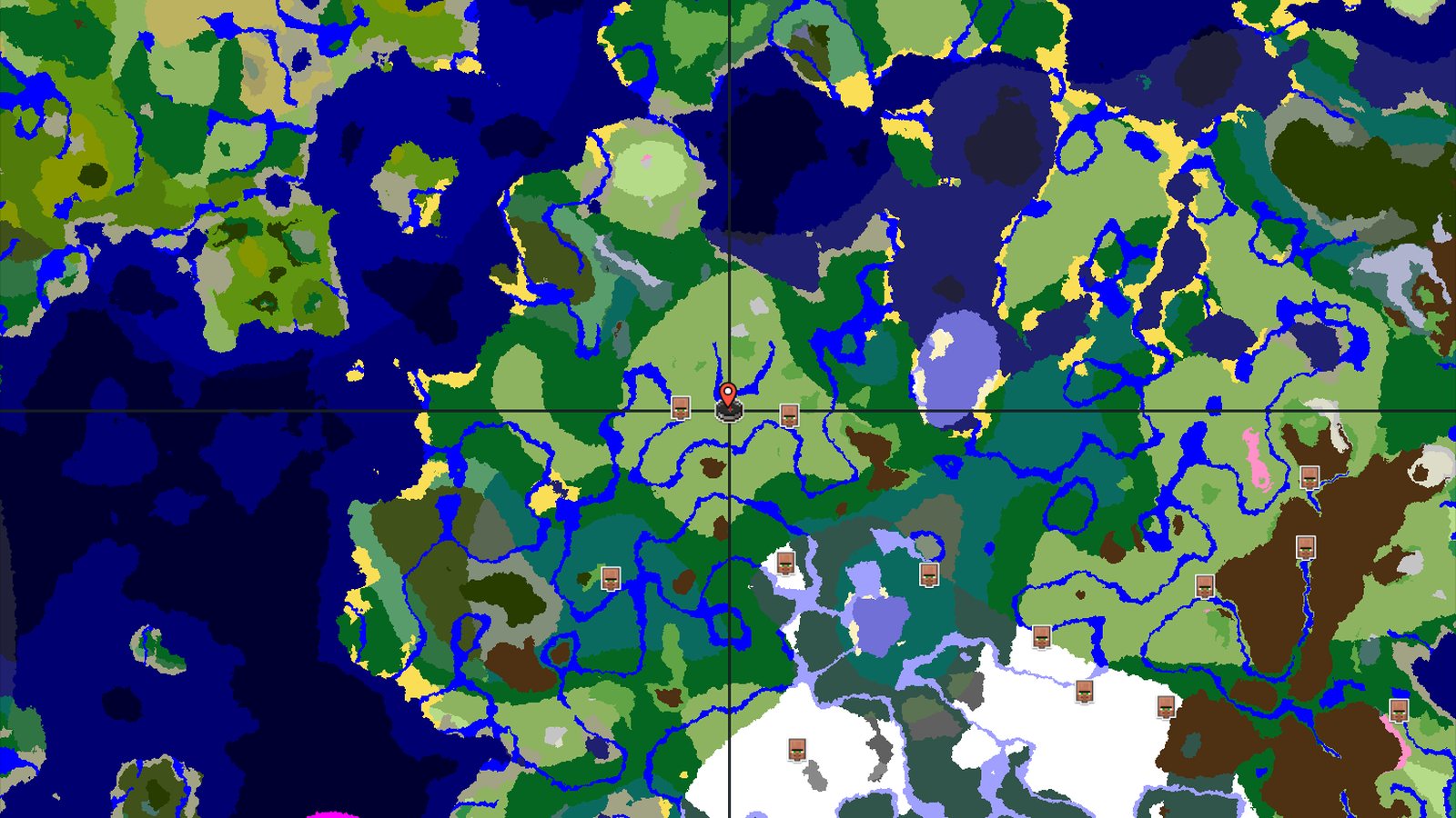 A Modest Start, with Cold Peaks and Gems Nearby — Minecraft seed preview