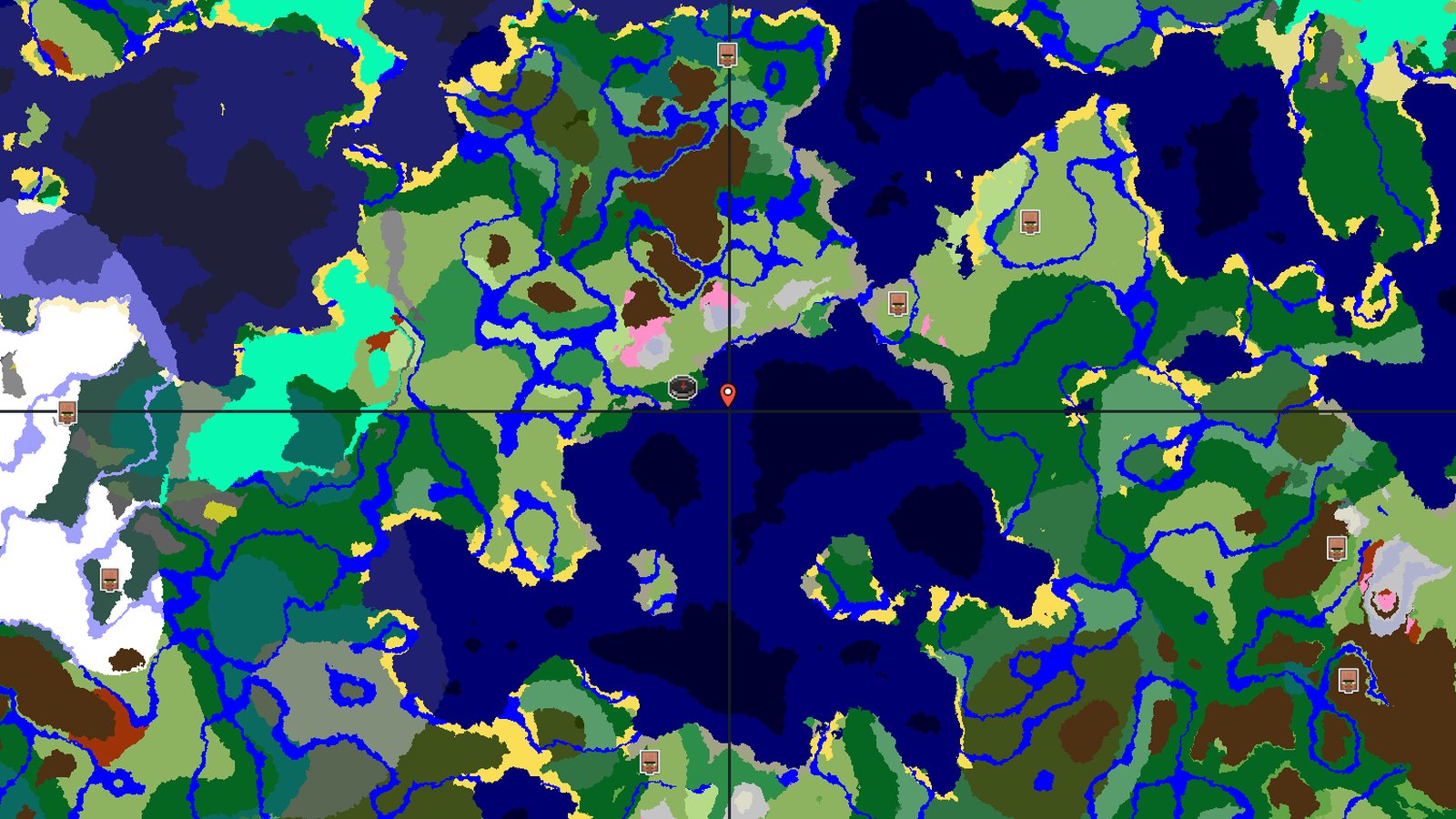 Cherry Blossom Hills with Frozen Peaks — Minecraft seed preview