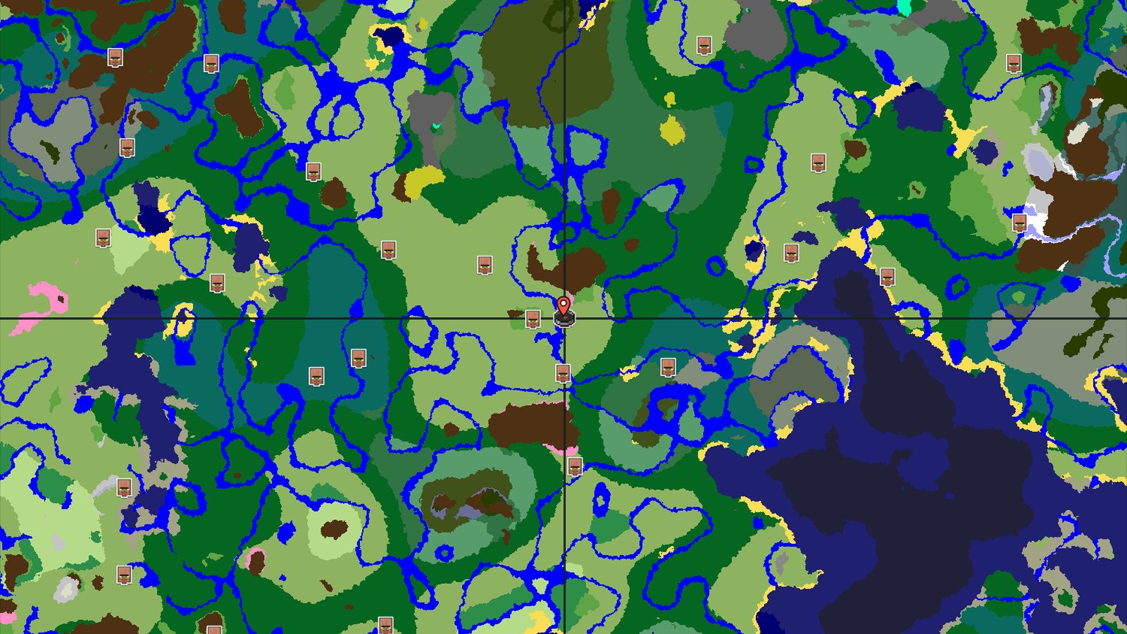 Cherry Grove and Plains at Spawn — Minecraft seed preview
