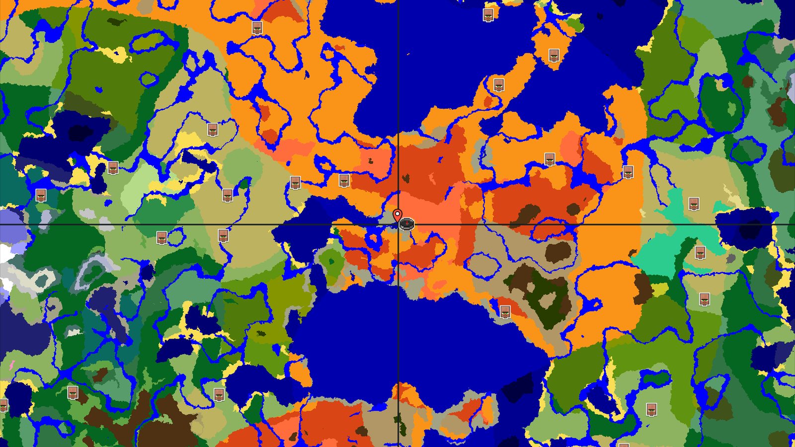 Desert and Badlands with Nearby Eroded Badlands — Minecraft seed preview