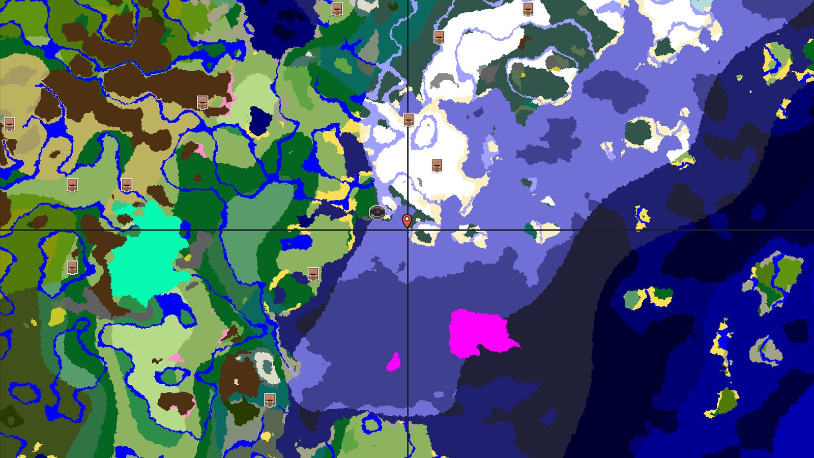 Snowy Taiga Spawn with a Nearby Mushroom Fields Island — Minecraft seed preview