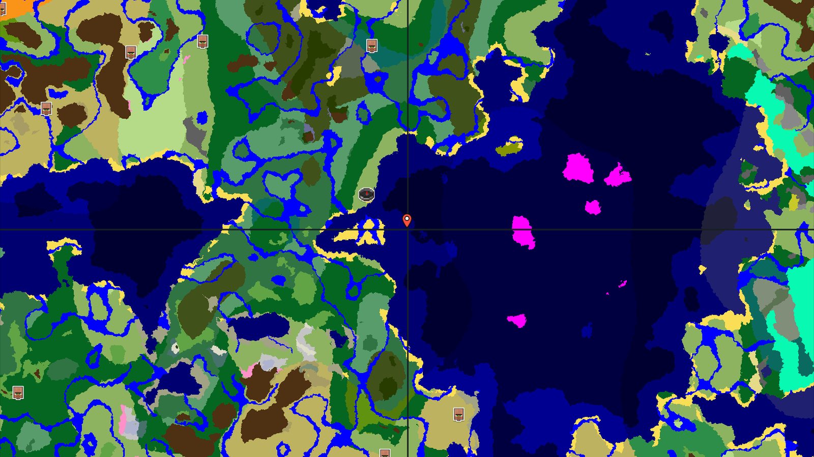 Spawn on a Plains Peninsula, with a Mansion Nearby — Minecraft seed preview