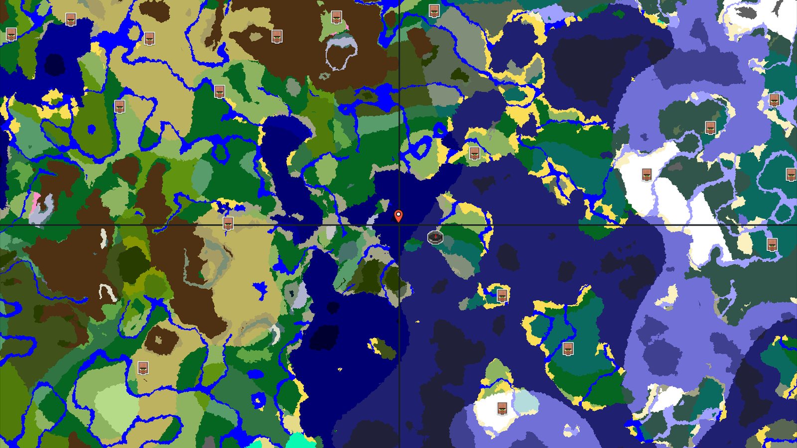 Forest Spawn with Nearby Cold Ocean and Mountains — Minecraft seed preview