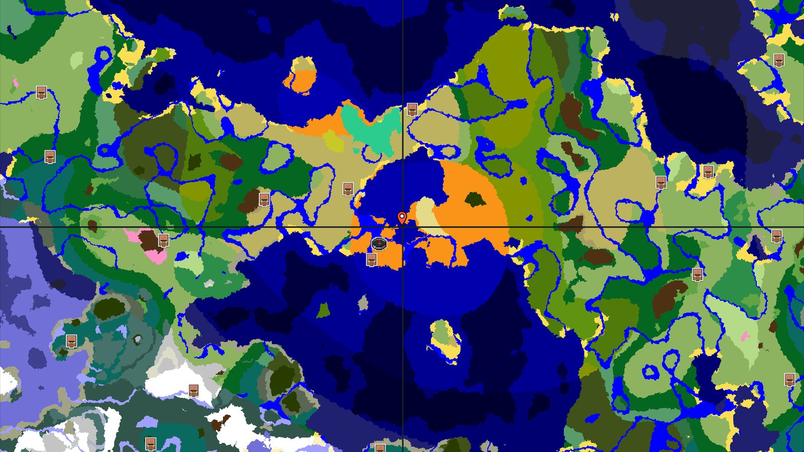 Desert Spawn with Nearby Village and Pyramid — Minecraft seed preview
