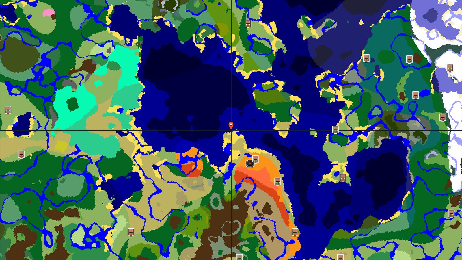 Spawn in a Desert with Nearby Badlands and Jungles — Minecraft seed preview