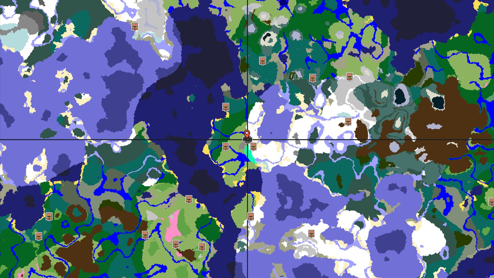 Trial Chambers and Village Near Snowy Spawn — Minecraft seed preview