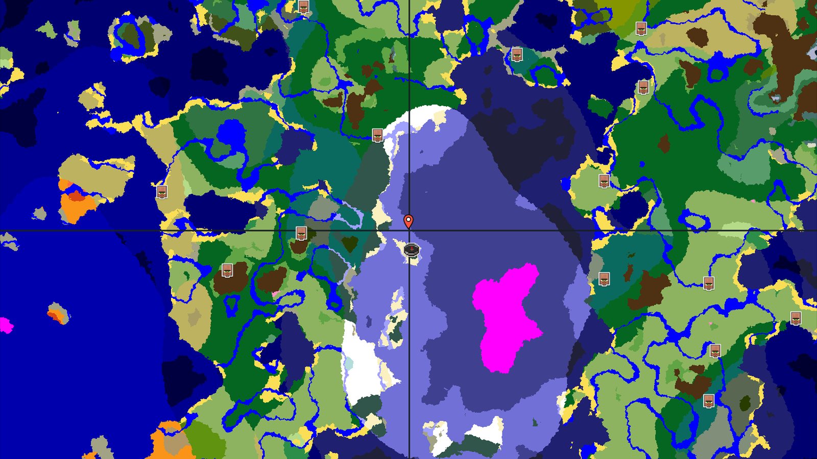 Snowy Taiga Spawn with Nearby Mushroom Fields — Minecraft seed preview